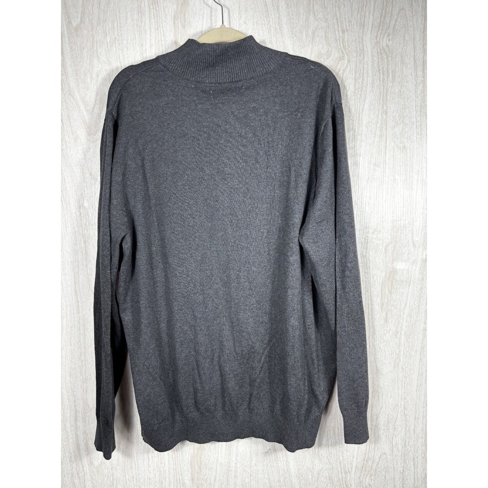 Hawker Rye Half Zip‎ Sweater Mens XXL Gray Cotton Cashmere NWT Mock Neck - Picture 2 of 6